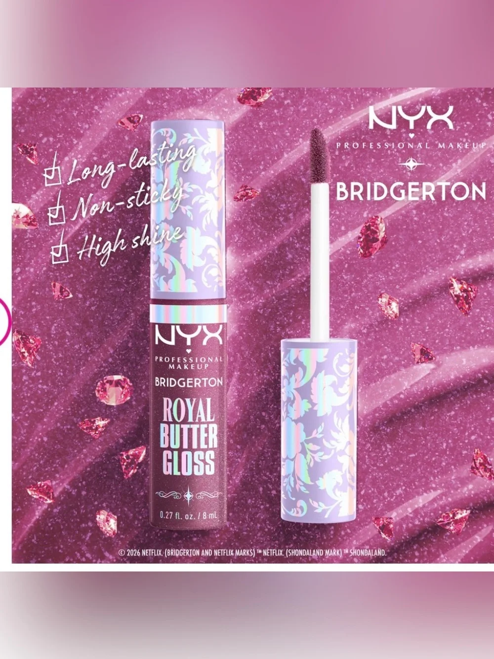 NYX Bridgerton Royal Treasures Lip Kit - Amethyst Amour (Amethyst Purple)